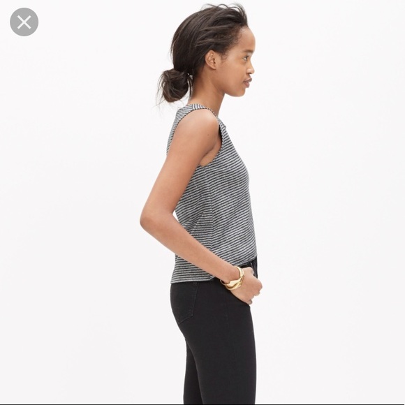 MADEWELL black and white stripe tank - Picture 3 of 6